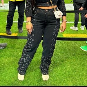 Marine Serre regenerated Moonogram Jeans